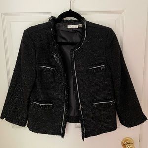 Tweed Jacket, Collarless